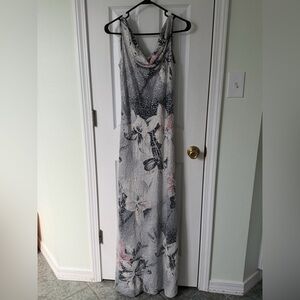 Jovani Sequin Floral Maxi Dress